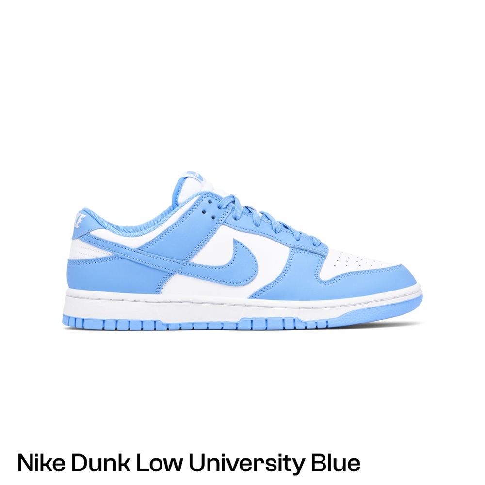 Nike Dunk Low University Blue and White Athletic Shoes
